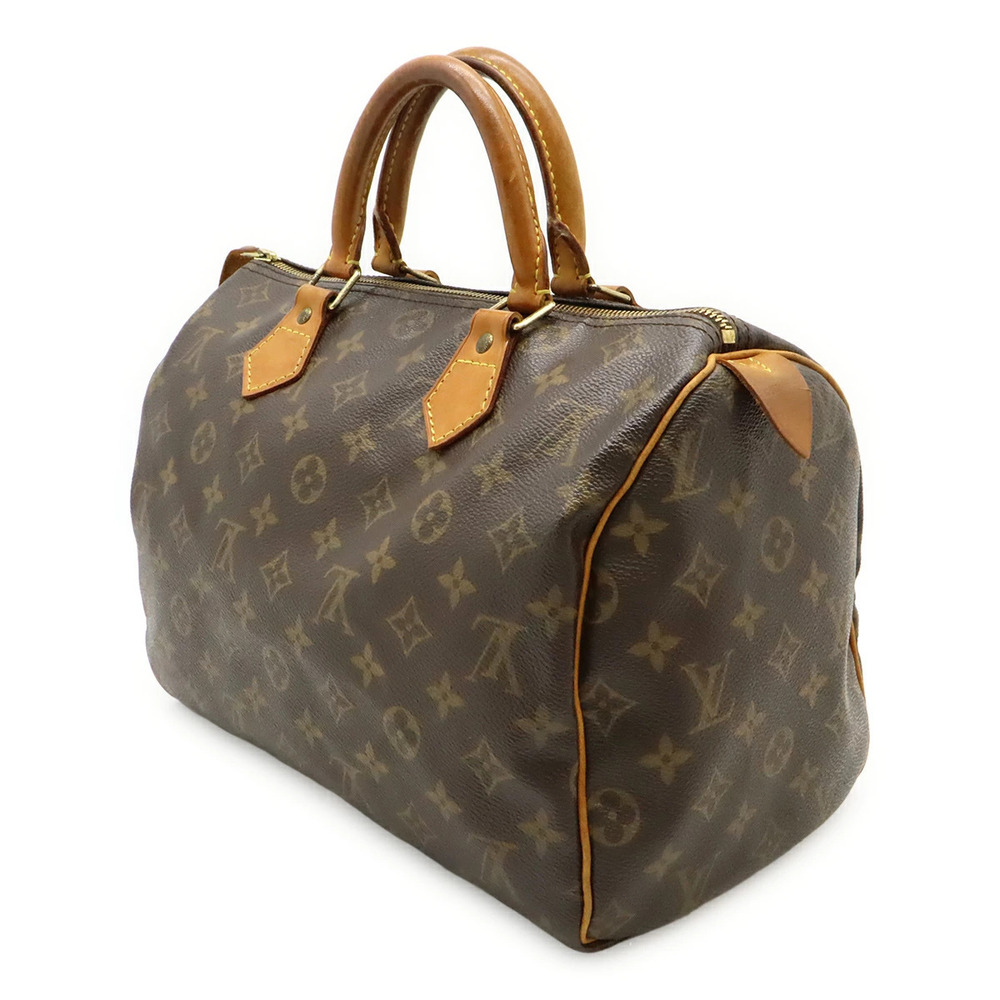 Louis Vuitton brown Boston Monogram Speedy Handbag Bag Brown
